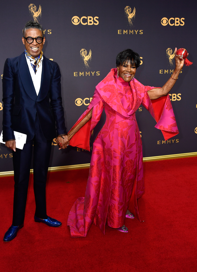 Designer B Michael (l) and actor Cicely Tyson attend the 69th Annual Primetime Emmy Awards on September 17, 2017 in Los Angeles, California.